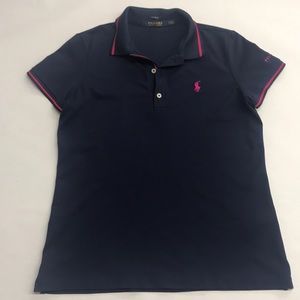 POLO GOLF Ralph Lauren Women’s, Navy Blue,pink accents Pelican Hill, Brand New.